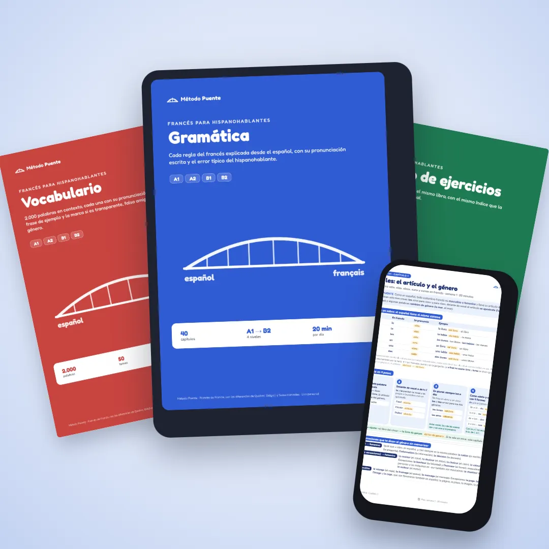 Todo lo que trae Método Puente: 3 libros y 3 bonos